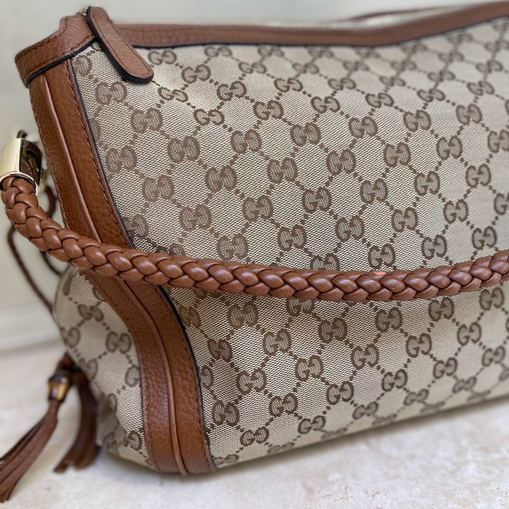 Brown Gucci Monogram Handbag - Picture 3 of 4